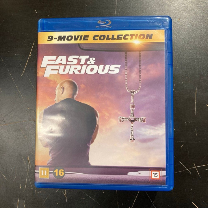 Fast & Furious - 9-Movie Collection Blu-ray (VG+-M-/M-) -toiminta-